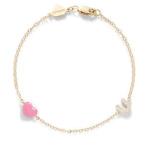 LIKE NEW Alison Lou Love U Bracelet w/ Diamonds